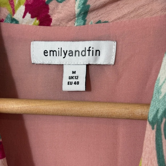 Emily & Fin Pink Floral Dress Size M | feminine | floral | spring | wedding - Picture 2 of 10